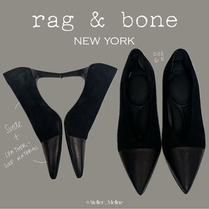 Rag & Bone Black and Brown Stiletto Heels